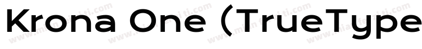 Krona One (TrueType)字体转换